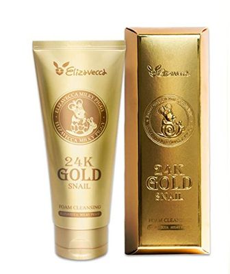 Elizavecca 24k Gold Snail Foam Cleansing 180ml6.09 fl.oz. - Facial Cleansing Face Cleansing Foam