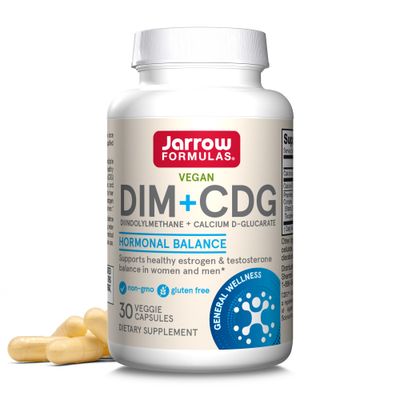 Jarrow Formulas DIM CDG, Dietary Supplement, Liver Detox Support for Healthy Hormone Regulation and General Wellness, 30 Veggie Capsules, Up to a 30 Day Supply