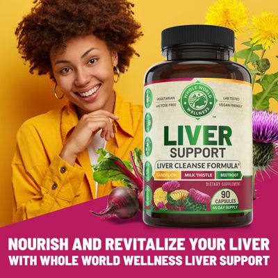 Advanced Liver Cleanse Detox & Repair Formula for Adult with Milk Thistle, Organic Liver Detox & Support Supplement for Men and Women, 90 Pills Liver Repair & Detox Support, 512mg 45-Day Supply
