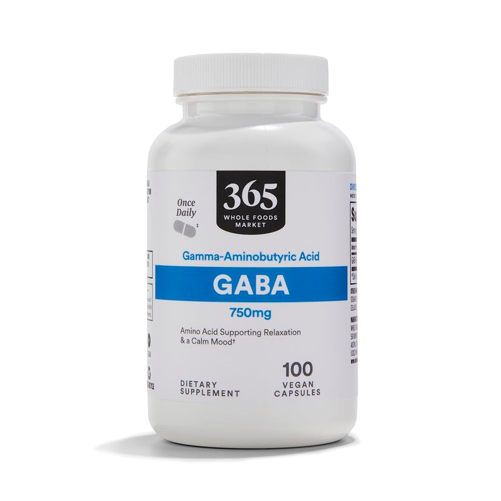 365 by Whole Foods Market, GABA 750Mg, 100 Vegetarian Capsules
