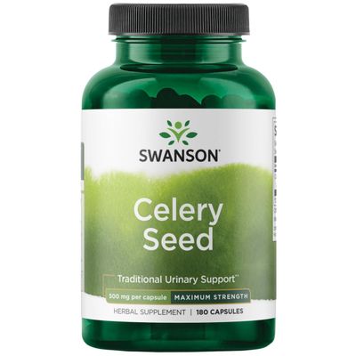 Swanson Celery Seed Extract Cellery Urinary Health Antioxidant Support Phytochemicals Volatile Oils Supplement Maximum Strength 500 mg 180 Capsules
