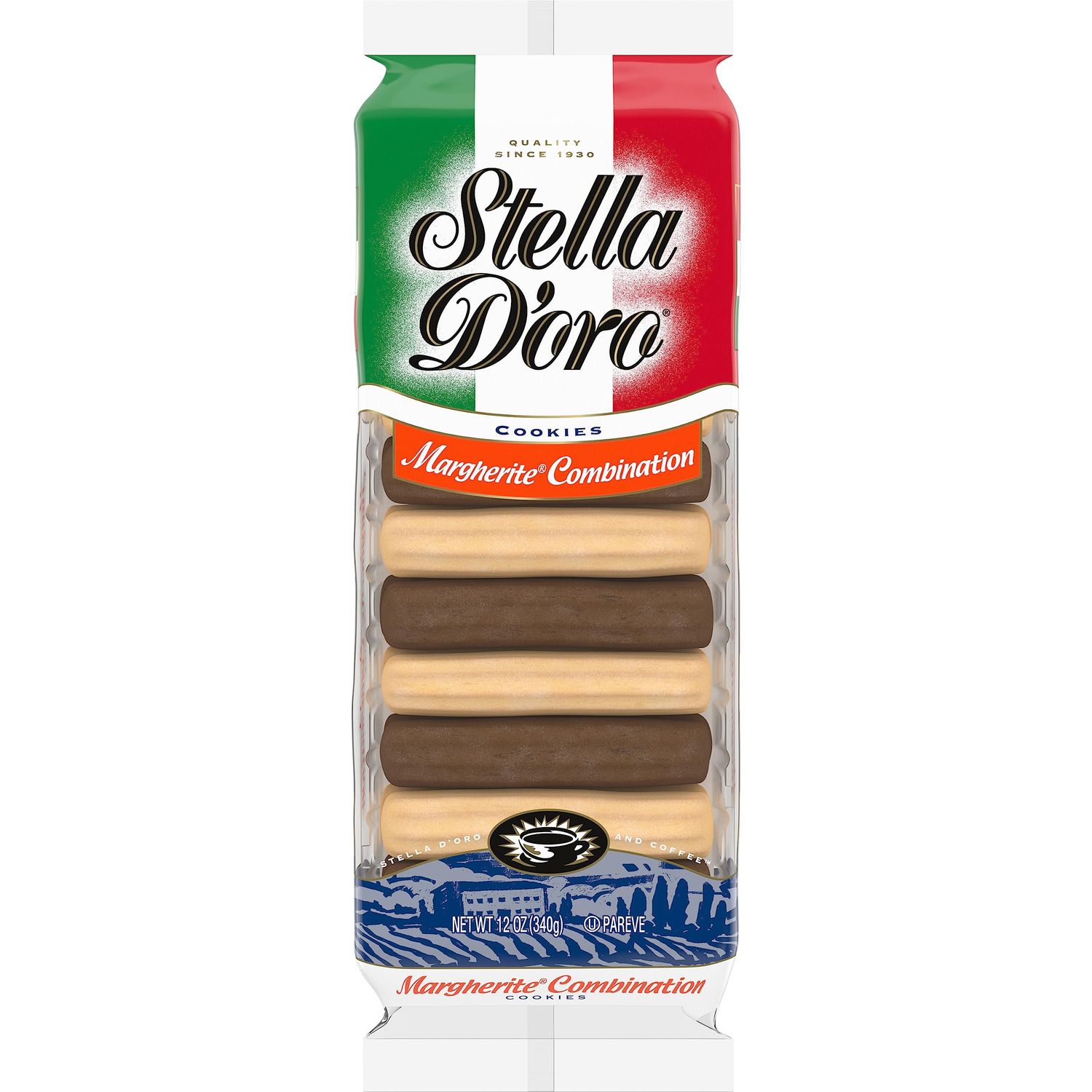 Stella D&#39;oro Cookies, Margherite Combination Chocolate &amp; Vanilla Cookies, 12 Oz