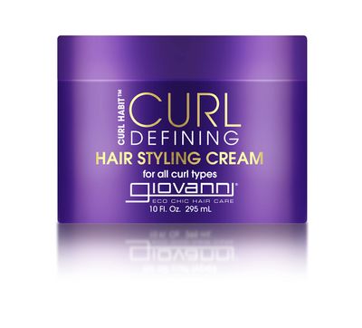 GIOVANNI Curl Habit Curl Defining Hair Styling Cream - Curl Cream, Hair Curling Cream, Tames Frizz &amp; Flyaways, Silicone Free, Light Weight, Curl Enhancing Hair Products, Hair Cream for Curls - 10 oz