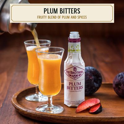 Fee Brothers Plum Cocktail Bitters - Aromatic Cocktail Mixer &amp; Concentrated Flavoring, Gluten Free, Vegan-Friendly, 5 fl oz