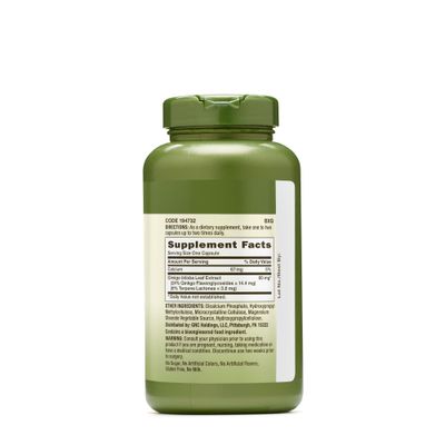 GNC Herbal Plus Ginkgo Biloba 60mg Supplement, Vegetarian, Supports Mental Sharpness, 300 Servings