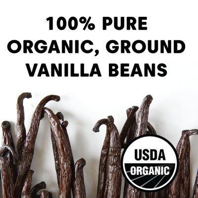 Wilderness Poets Pure Vanilla Powder - 100 Organic Ground Vanilla Beans - Tahitian Variety, Grade A Potent, Super Aromatic, Perfect for Chefs, Baking, Ice Cream, Coffee Lattes, 1 Ounce 28 Grams
