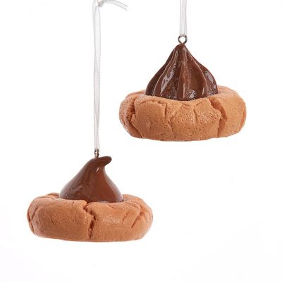 Peanut Butter Chocolate Drop Cookie Ornaments 2 Assorted