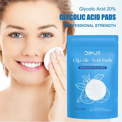 Glycolic Acid Pads, 2PCS 10 Advanced Pure Glycolic Acid &amp; 2 Salicylic Acid, Exfoliating Peel 80 Pads for Face with Deep Cleaning Effect, Reduces Blackheads, Keeps Skin Smooth