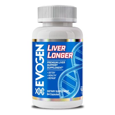 Evogen Liver Longer - Premium Liver Support Supplement Detox, Health, &amp; Repair N-Acetyl L-Cysteine, Milk Thistle, TUDCA 84 Capsules