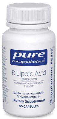 Pure Encapsulations R-Lipoic Acid Stabilized Hypoallergenic Supplement with Enhanced Antioxidant Protection and Metabolic Support 60 Capsules