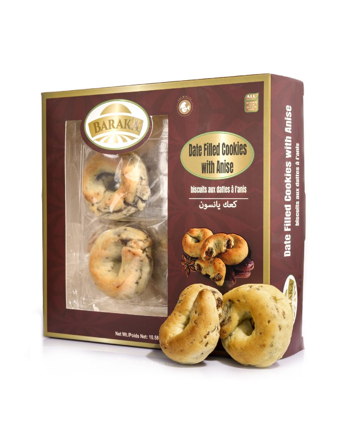 Baraka&#39;s Date Filled Cookies with Anise 300g
