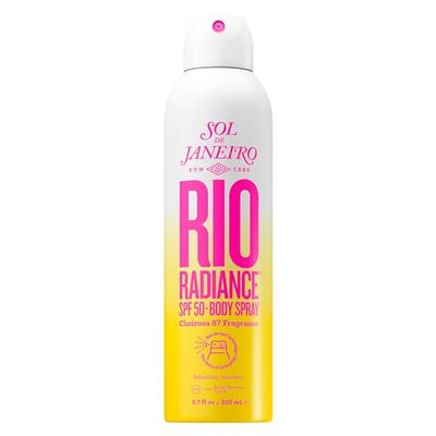 SOL DE JANEIRO Rio Radiance SPF 50 Body Spray Broad Spectrum Spray Sunscreen for Body Niacinamide and Antioxidants Sheer Coverage UV Protection