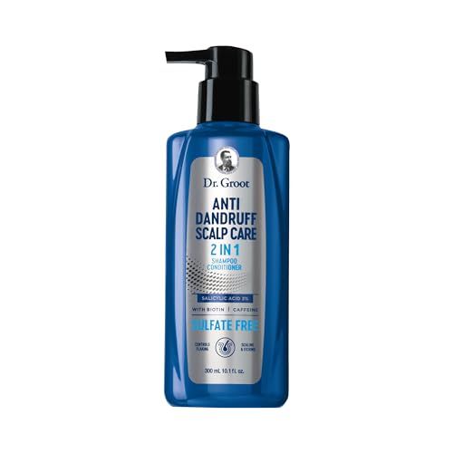 Dr. Groot Anti-Dandruff Scalp Care 2-in-1 Shampoo and Conditioner, 3 Salicylic Acid, Scalp Build Up Control, Men &amp; Women, Korean Hair Care, Kbeauty