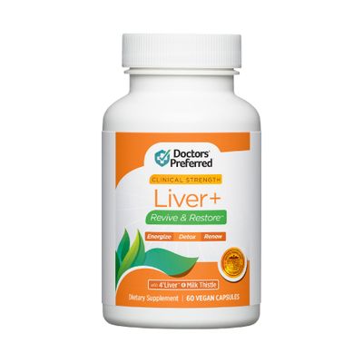 DOCTORS&#39; PREFERRED Liver Revive &amp; Restore 10-in-1 Formula with Clinically Validated 4Liver and Milk Thistle 60 Capsules