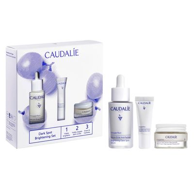 Caudalie Dark Spot Brightening Skin Care Set - Vinoperfect Brightening Dark Spot Serum Full Size 2 Free Travel-Size Products 120 Value