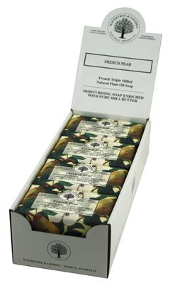 Wavertree &amp; London French Pear Scented Natural Soap 8 Bars, 7oz Moisturizing French Triple Milled Soap Bars enriched with shea butter - Pure Plant Oil Bath &amp; Body Soap for All Skin Types