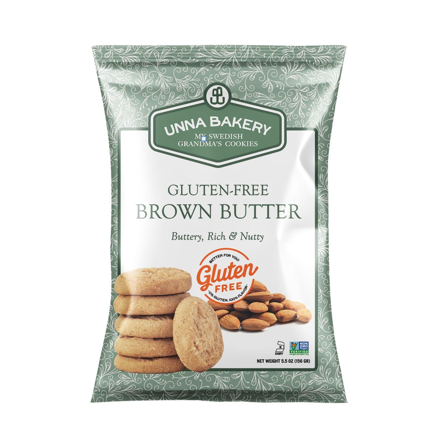 Gluten Free Brown Butter Cookies by Unna Bakery, 5.5 oz