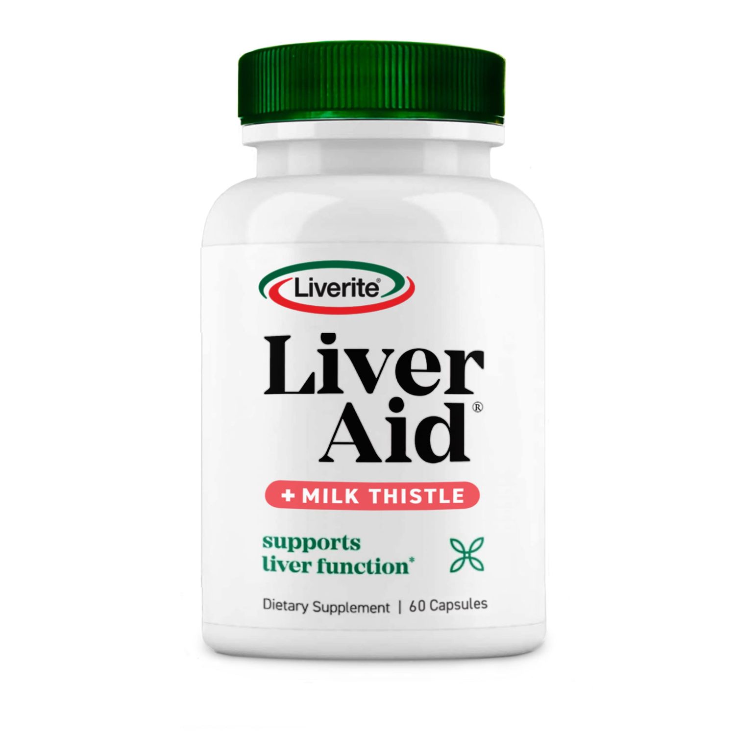 LIVERITE Liver Aid with Milk Thistle 60 Capsules, Liver Support, Liver Cleanse, Liver Care, Liver Function, Energy