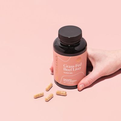 Biomeology Grass-Fed Beef Liver Capsules 120 Pills, 750mg from Pasture-Raised Cattle for Wellness & Fertility Support - Rich in B12, CoQ10, B Vitamins & Amino Acids