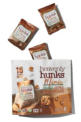 Heavenly Hunks Organic Oatmeal Dark Chocolate Chip Mini&#39;s - 1.2oz Bag 16 Pack