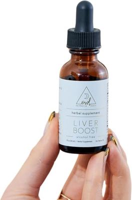 OWL Liver Boost Herbal Supplement - Natural Liver Support Tincture for Detoxification, Digestive Health, and Inflammation Reduction - 1 fl oz