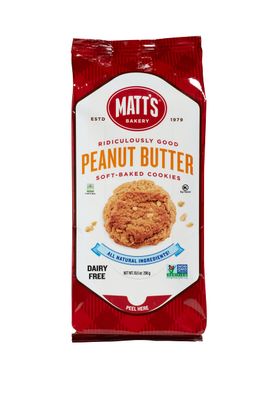 Matt&#39;s Bakery Peanut Butter Cookies Soft-Baked, Non-GMO, All-Natural Ingredients; Single Pack of Cookies 10.5oz