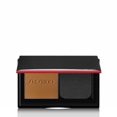Shiseido Synchro Skin Self-Refreshing Custom Finish Powder Foundation - 24-Hour Sheer-to-Medium Buildable Coverage with Shine Control - Smudge Proof &amp; Non-Comedogenic - Amber 440