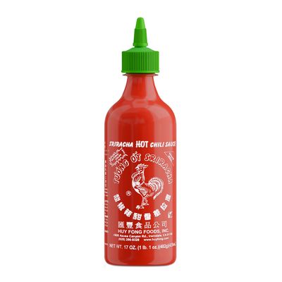 The Original Huy Fong Sriracha, 17 OZ Hot Chili Sriracha, 17 Onuce Spicy Flavor Hot Sauce WChili Pepper, Pack of 3