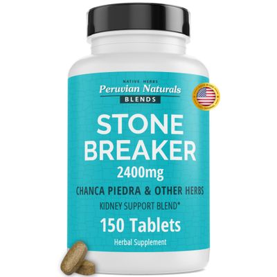 Chanca Piedra Stone Breaker 150 Tablets Kidney Cleanse Detox &amp; Repair, Gallbladder Supplement - 2400mg of Chancapiedra Milk Thistle Dandelion Root - Liver Support, Urinary Tract for Women &amp; Men
