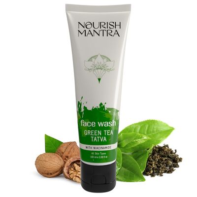 NOURISH MANTRA - Cucumber Mint Upvan Face Wash Powered with Vitamin C, Cucumber, and Niacinamide Face Wash For All Skin Types Paraben &amp; SLS, SLES Free Vegan &amp; Cruelty-Free 100 ml