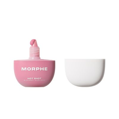 Morphe Hot Shot Blush Drops - Hydrating, Buildable Liquid Blush for Cheeks with Niacinamide and Antioxidants- Buildable, Waterweight Formula for a Natural Finish - That Girl 0.5 Fl Oz