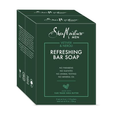 Sheamoisture, Men Bar Soap Vetiver &amp; Neroli, 4 Ounce 2 Pk