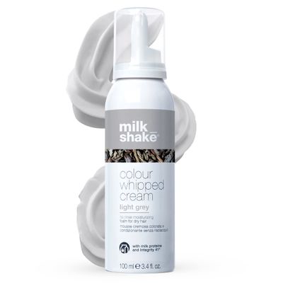 milk_shake Color Whipped Cream Leave In Coloring Conditioner - Provides Temporary Hair Color Tone, Light Grey