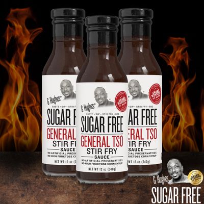 G Hughes Sugar Free, General Tso Sauce - Stir Fry Sauce, Gluten Free, No High Fructose, No Artificial Preservatives - 12 Oz 1-Pack