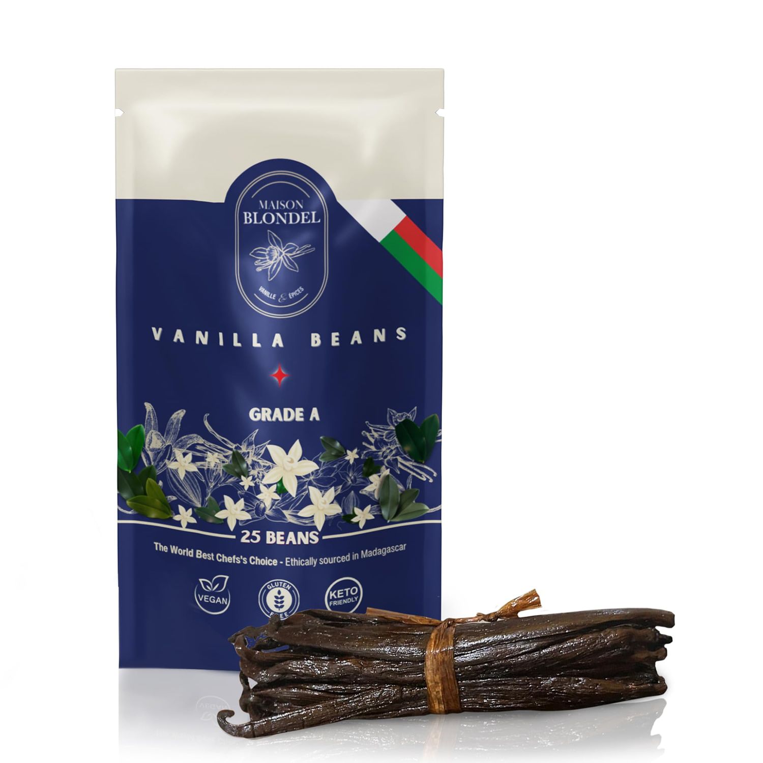 25 Madagascar Vanilla Beans Grade A These Grade A whole bourbon vanilla beans are perfect for making vanilla extract. Each pod measures at least 6 inches 15 cm and contains a minimum of 3 grams of...