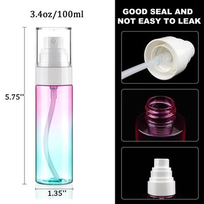 Fine Mist Spray Bottle Plastic Spray Bottles 3.4oz100ml 2Pack Makeup Setting Spray Bottle TSA Approved Empty Cosmetic Refillable Travel Bottle Containers Sprayer for Water,Perfume,Essential