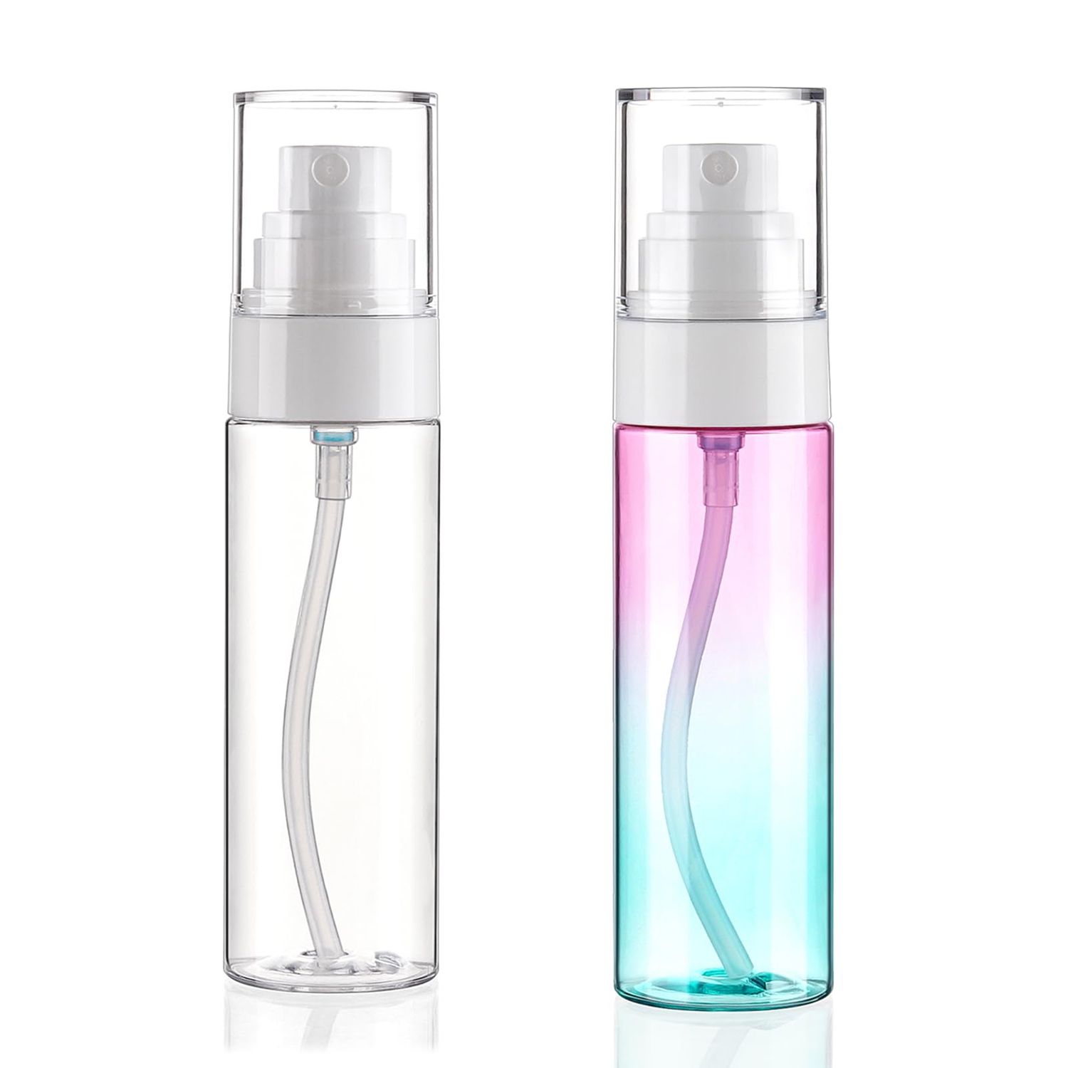 Fine Mist Spray Bottle Plastic Spray Bottles 3.4oz100ml 2Pack Makeup Setting Spray Bottle TSA Approved Empty Cosmetic Refillable Travel Bottle Containers Sprayer for Water,Perfume,Essential