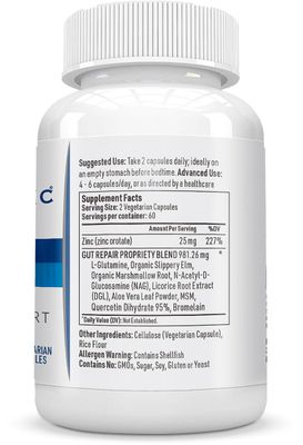 Liver Medic Leaky Gut Repair Supplement - Glutamine, Slippery Elm, Quercetin, Licorice Root. Supports IBS, Heartburn, Bloating, Gas, Constipation, SIBO, Energy Levels, 120CT