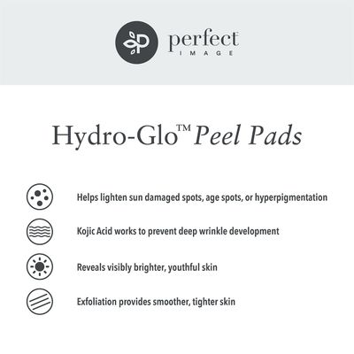 Hydro-Glo Peel Pads - Enhanced with Kojic, Mandelic, Glutathione, Licorice, Papaya, Pineapple, Bearberry Extracts 40 Strength