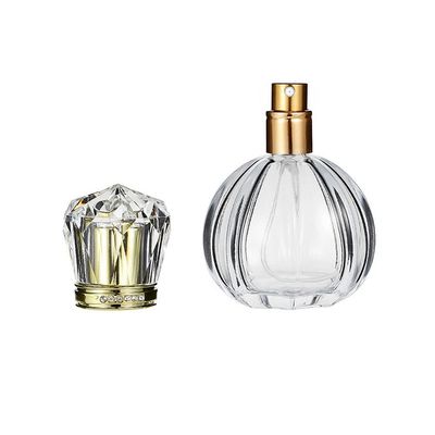 XINGZI 50ML 1.7OZ Vintage Pumpkin Shape Spray Bottle Empty Refillable Clear Glass Perfume Bottle Fine Mist Spray Perfume Bottle Sprayer Makeup Cosmetic Containers