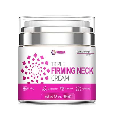Purelyindia Triple Firming Neck Cream - Fast-Acting Tightening &amp; Lifting Cream for Neck, Chin &amp; Decollete - Anti Aging Moisturizer with Retinol, Collagen &amp; Peptides - 1.7 oz