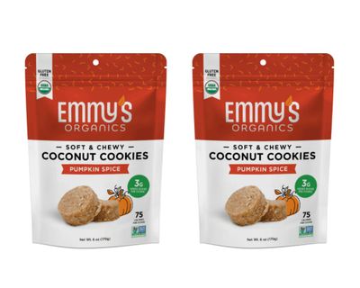 Emmy&#39;s Organics Pumpkin Spice Coconut Cookies, 6 oz, Pack of 2