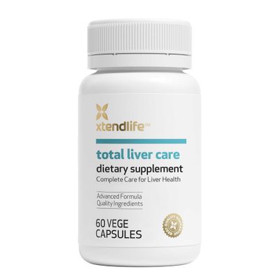 Xtendlife Total Liver Care - Natural Liver Support with Milk Thistle &amp; Tocotrienol - Science-Backed Blood Sugar &amp; Fat Management - 30 Day Supply