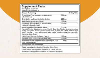 Joint Xtra - Joint Support Supplement - Joint Health Formula with Triple Joint Strength - Glucosamine, Chondroitin, Turmeric, MSM &amp; Boswellia for Joint Health &amp; Cartilage Health - 90 Vegan Capsules