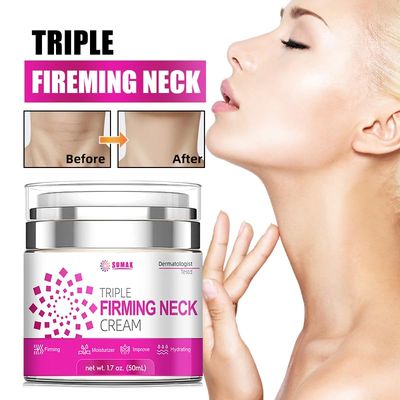 Purelyindia Triple Firming Neck Cream - Fast-Acting Tightening & Lifting Cream for Neck, Chin & Decollete - Anti Aging Moisturizer with Retinol, Collagen & Peptides - 1.7 oz