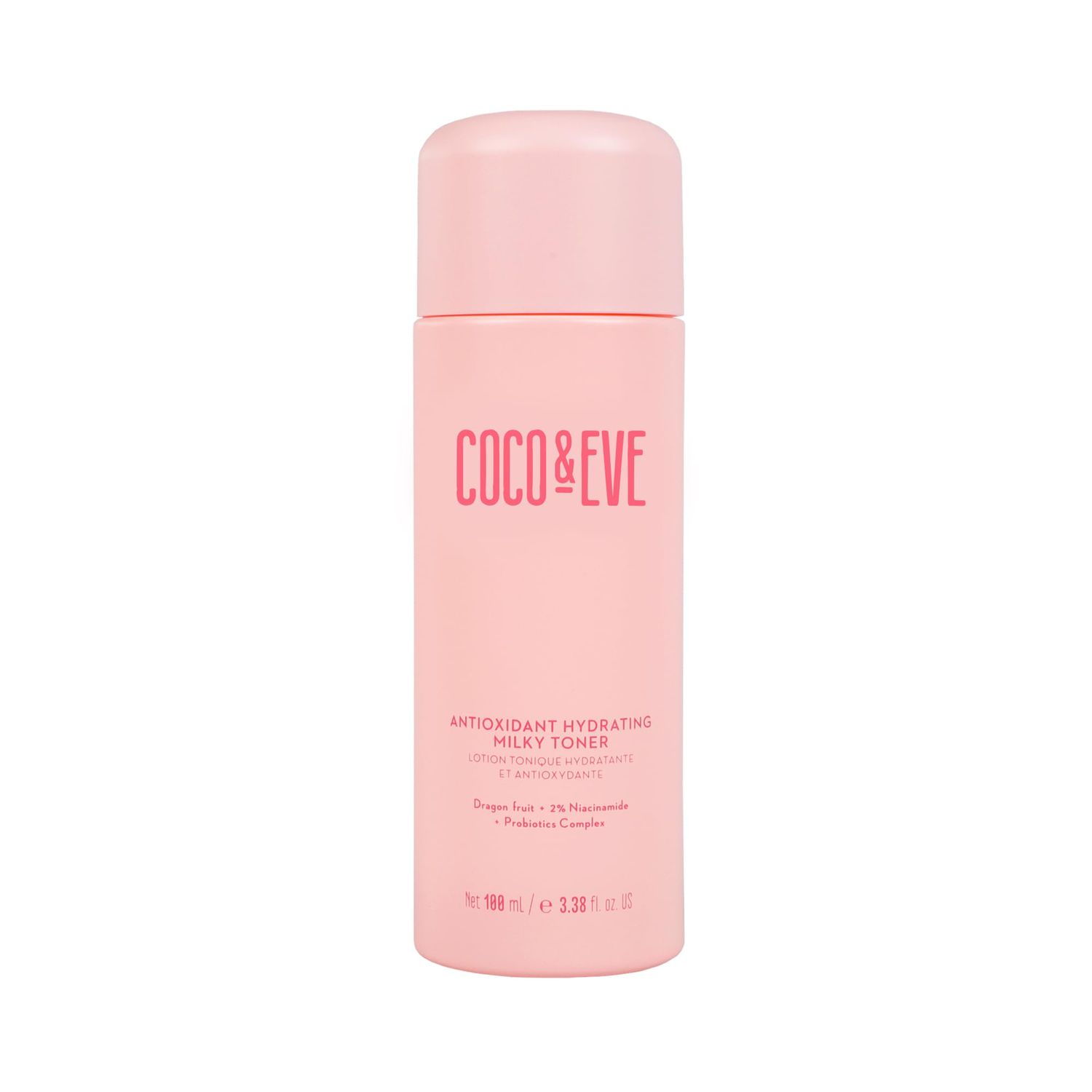 Coco &amp; Eve Antioxidant Hydrating Milky Toner. Gentle Face Toner to Boost Hydration, Radiance, Support Skin Barrier. Antioxidants, Hyaluronic Acid, Niacinamide &amp; Probiotics. 3.38 floz