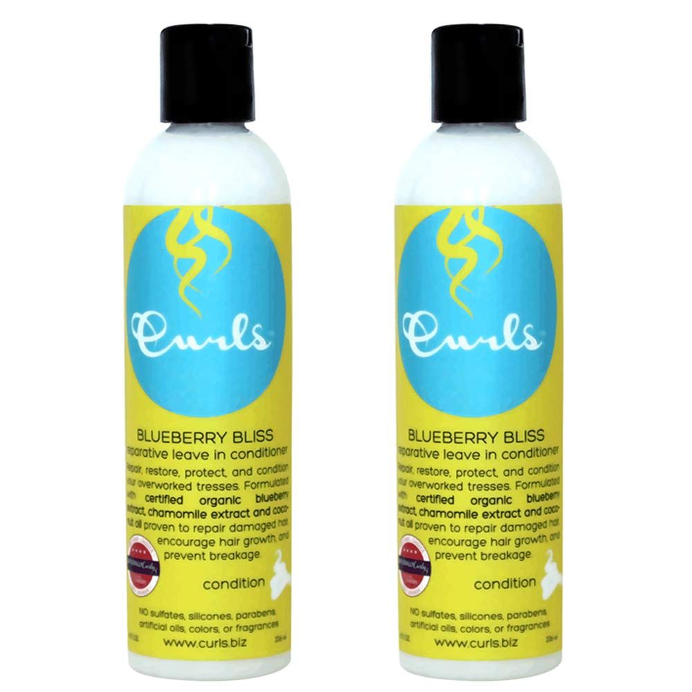 Curls Blueberry Bliss Reparative Leave In Conditioner, 8 Fl Oz Pack of 2
