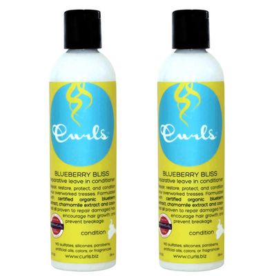 Curls Blueberry Bliss Reparative Leave In Conditioner, 8 Fl Oz Pack of 2