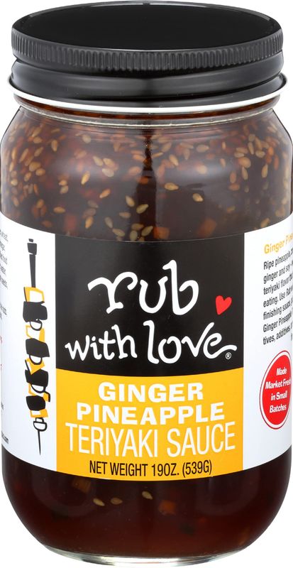 Rub with Love Ginger Pineapple Teriyaki Sauce By Tom Douglas, 16 Ounce