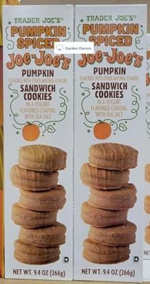 Trader Joe&#39;s Pumpkin Spiced Joe-Joe&#39;s Pumpkin Sandwich Cookies 9.4oz 266g Two Boxes